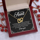 To My Aunt Interlocking Hearts Necklace – Meaningful Gift for Aunt, Appreciation Jewelry, Birthday Gift from Niece or Nephew