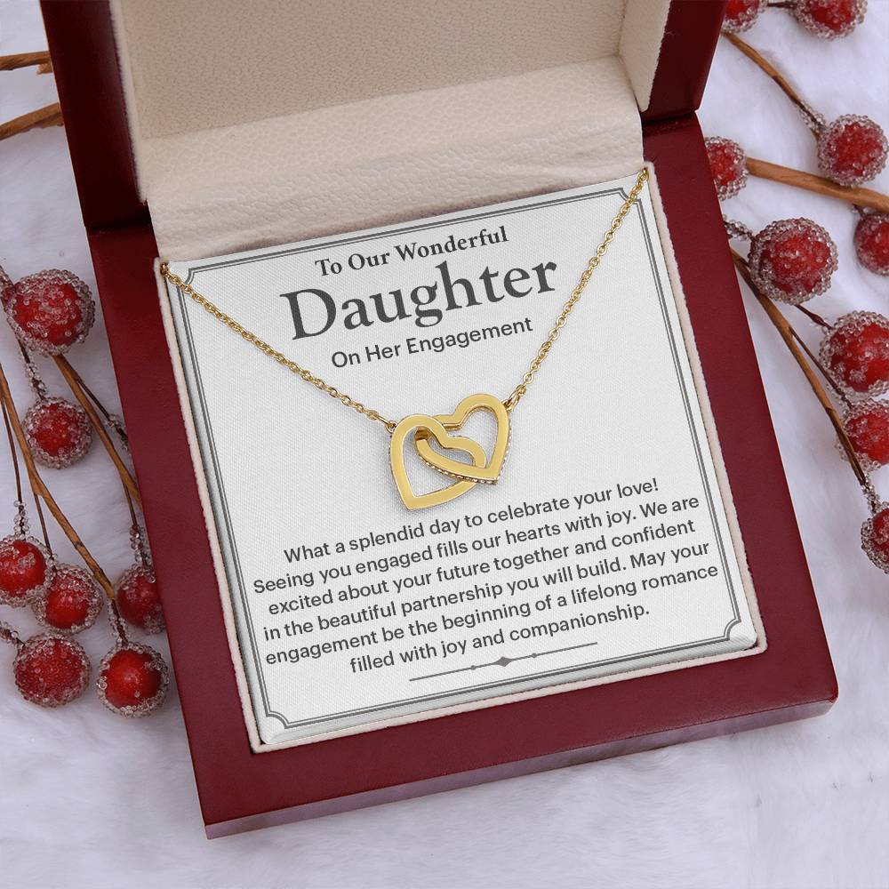 To Our Wonderful Daughter Daughter Engagement Necklace Engagement Gift For Daughter Sentimental Gift For Daughter’s Engagement Jewelry Gift For Daughter’s Engagement Wedding Journey Gift For Daughter Jewelry Gift For Daughter Special Engagement Gift