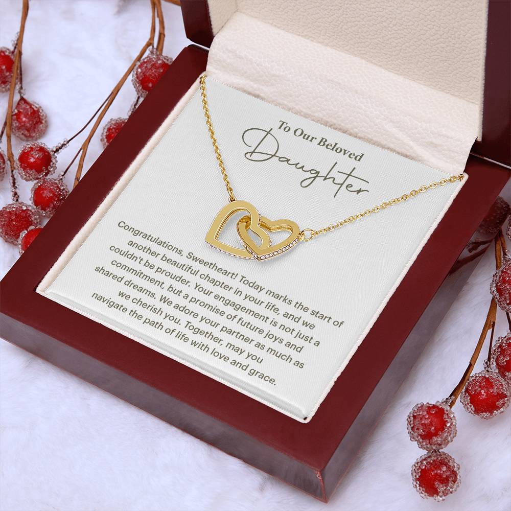 To Our Beloved Daughter Daughter Engagement Necklace Sentimental Gift For Daughter’s Engagement Jewelry Gift For Daughter’s Engagement Daughter’s Special Day Keepsake Daughter Wedding Journey Gift Emotional Gift For Daughter Meaningful Engagement Gift