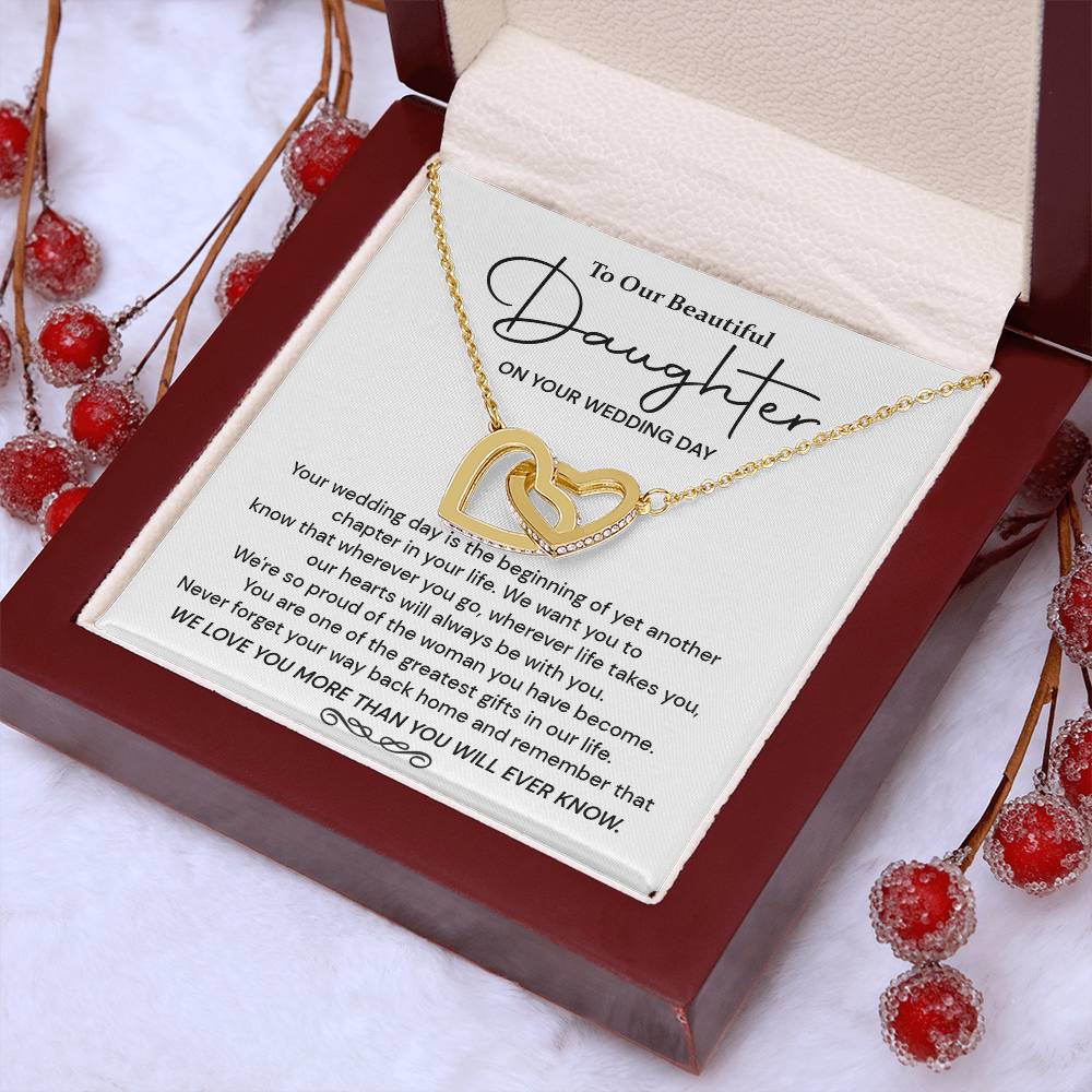 To Our Beautiful Daughter On Your Wedding Day Daughter Wedding Day Gift Wedding Necklace For Daughter Sentimental Wedding Gift For Daughter Meaningful Wedding Gift From Parents Celebrating Daughter On Wedding Day Emotional Gift For Daughter From Parents