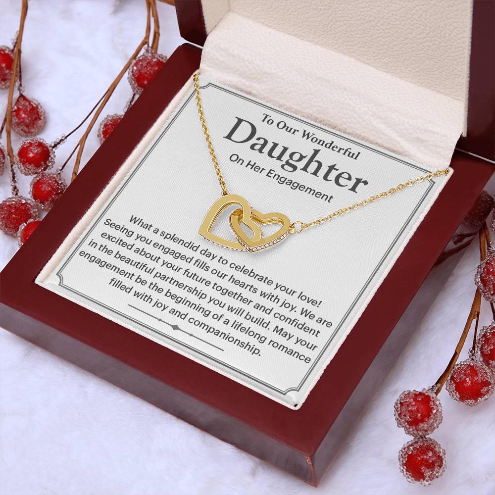 To Our Wonderful Daughter Daughter Engagement Necklace Engagement Gift For Daughter Sentimental Gift For Daughter’s Engagement Jewelry Gift For Daughter’s Engagement Wedding Journey Gift For Daughter Jewelry Gift For Daughter Special Engagement Gift