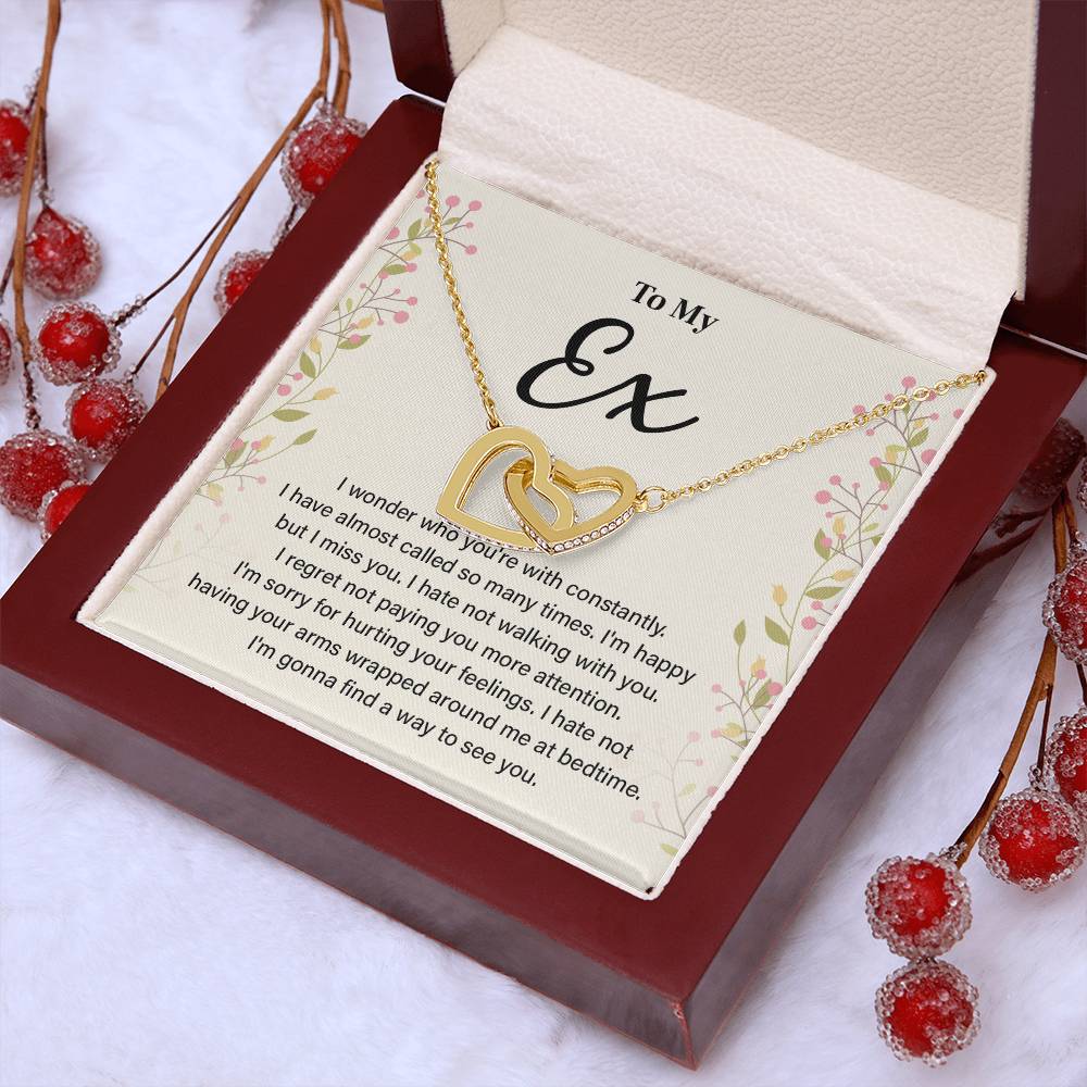 Regret Necklace Gift for Ex with Emotional Message Card