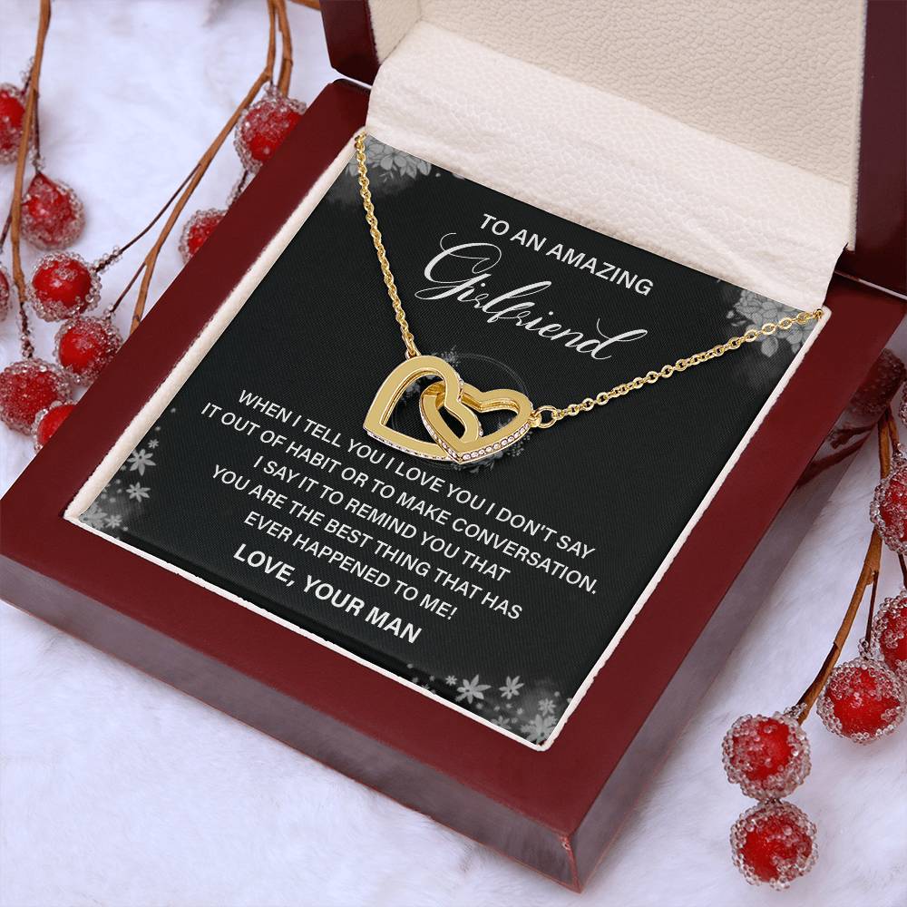 Amazing Girlfriend Necklace – Heart Pendant with Message Card