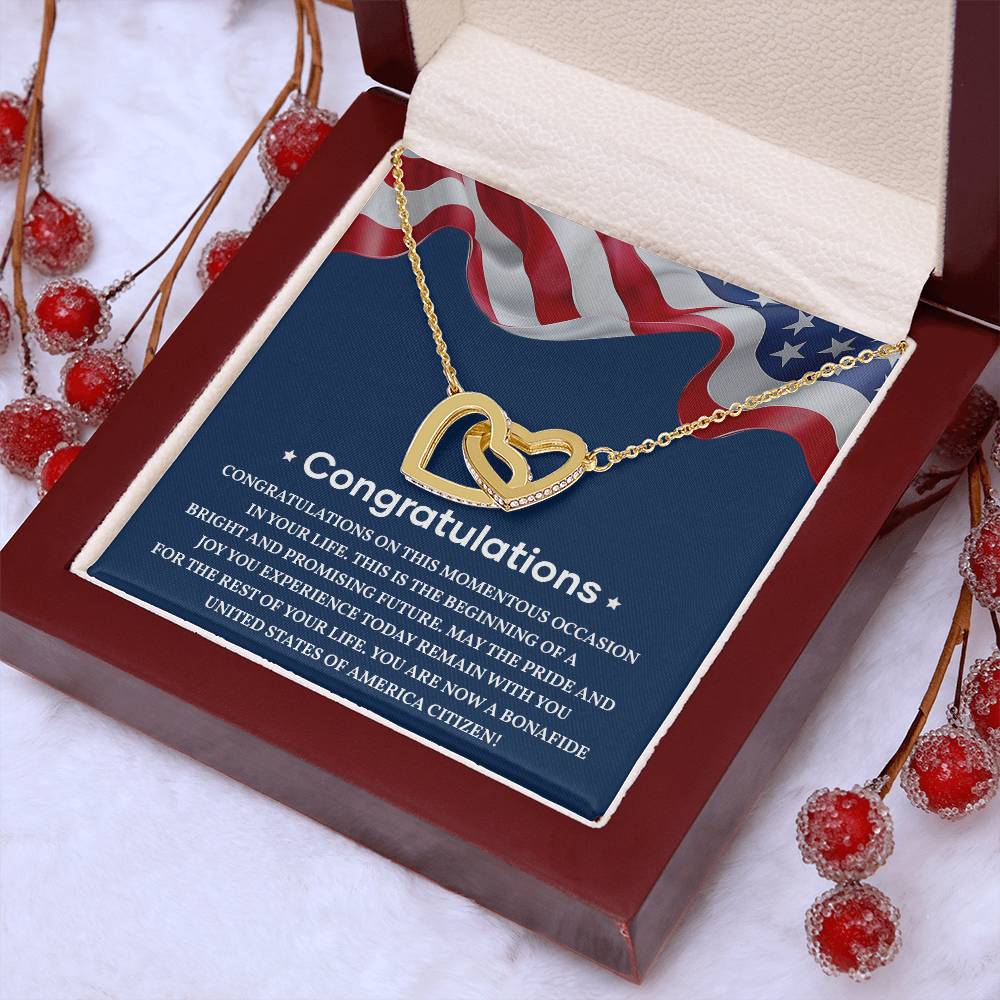 Congratulations Necklace For New U.s. Citizen Necklace For U.s. Citizen Amelia Gift For New American Patriot Proud New Citizen Jewelry Necklace For Becoming A U.s. Citizen U.s. Patriot Achievement Necklace Necklace For Achieving U.s. Citizenship