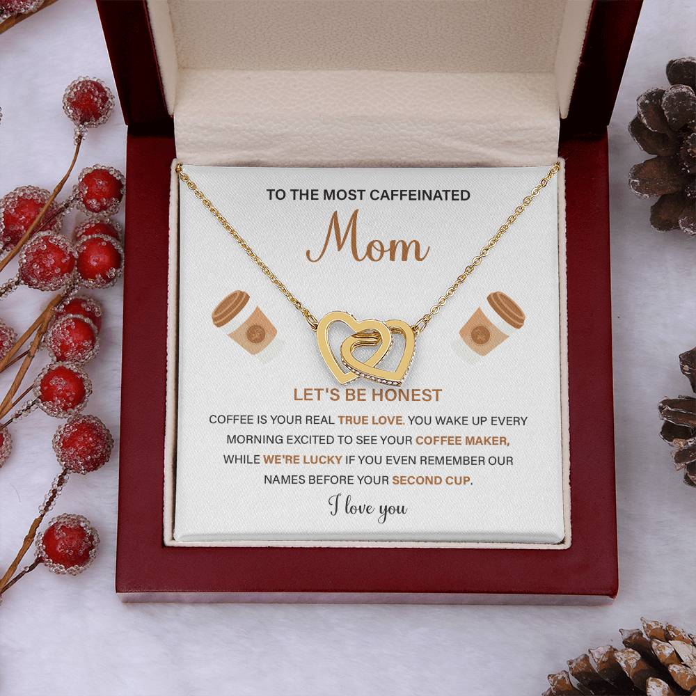 To The Most Caffeinated Mom Caffeinated Mom Necklace Gift Best Mom Ever Necklace Bond With Mom Necklace Spiritual Bond With Mom Necklace Forever Loved Mom Necklace Eternal Bond With Mom Necklace Thoughtful Gift For Mom Unique Gift For Mother-child Bond