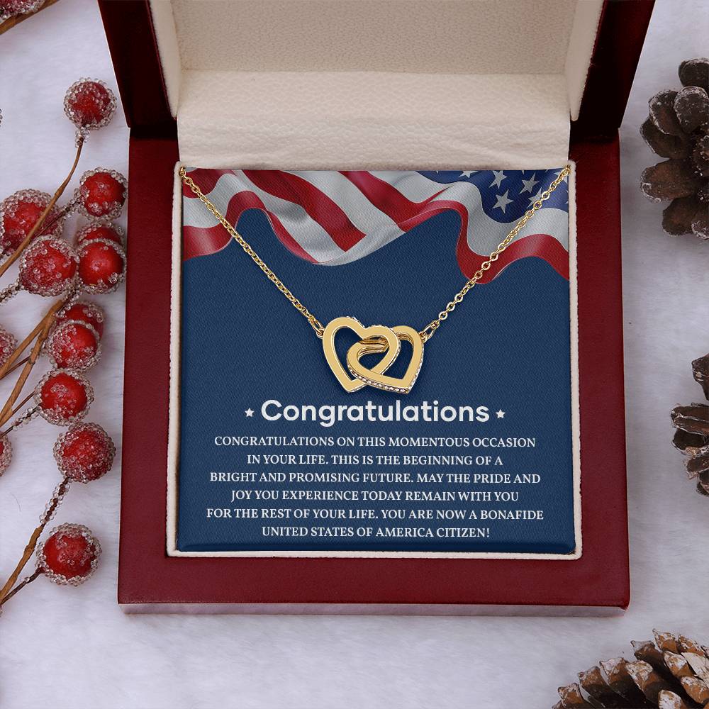 Congratulations Necklace For New U.s. Citizen Necklace For U.s. Citizen Amelia Gift For New American Patriot Proud New Citizen Jewelry Necklace For Becoming A U.s. Citizen U.s. Patriot Achievement Necklace Necklace For Achieving U.s. Citizenship