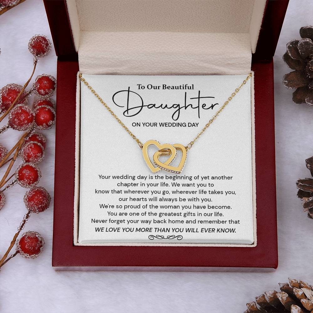 To Our Beautiful Daughter On Your Wedding Day Daughter Wedding Day Gift Wedding Necklace For Daughter Sentimental Wedding Gift For Daughter Meaningful Wedding Gift From Parents Celebrating Daughter On Wedding Day Emotional Gift For Daughter From Parents