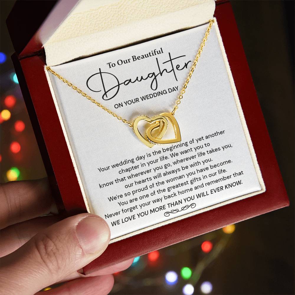 To Our Beautiful Daughter On Your Wedding Day Daughter Wedding Day Gift Wedding Necklace For Daughter Sentimental Wedding Gift For Daughter Meaningful Wedding Gift From Parents Celebrating Daughter On Wedding Day Emotional Gift For Daughter From Parents