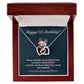 78th Birthday Gift for Her – Interlocking Hearts Necklace & Card