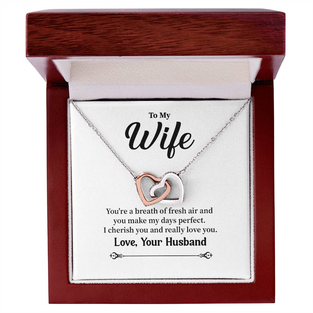 Romantic Necklace Gift for Wife from Husband with Message