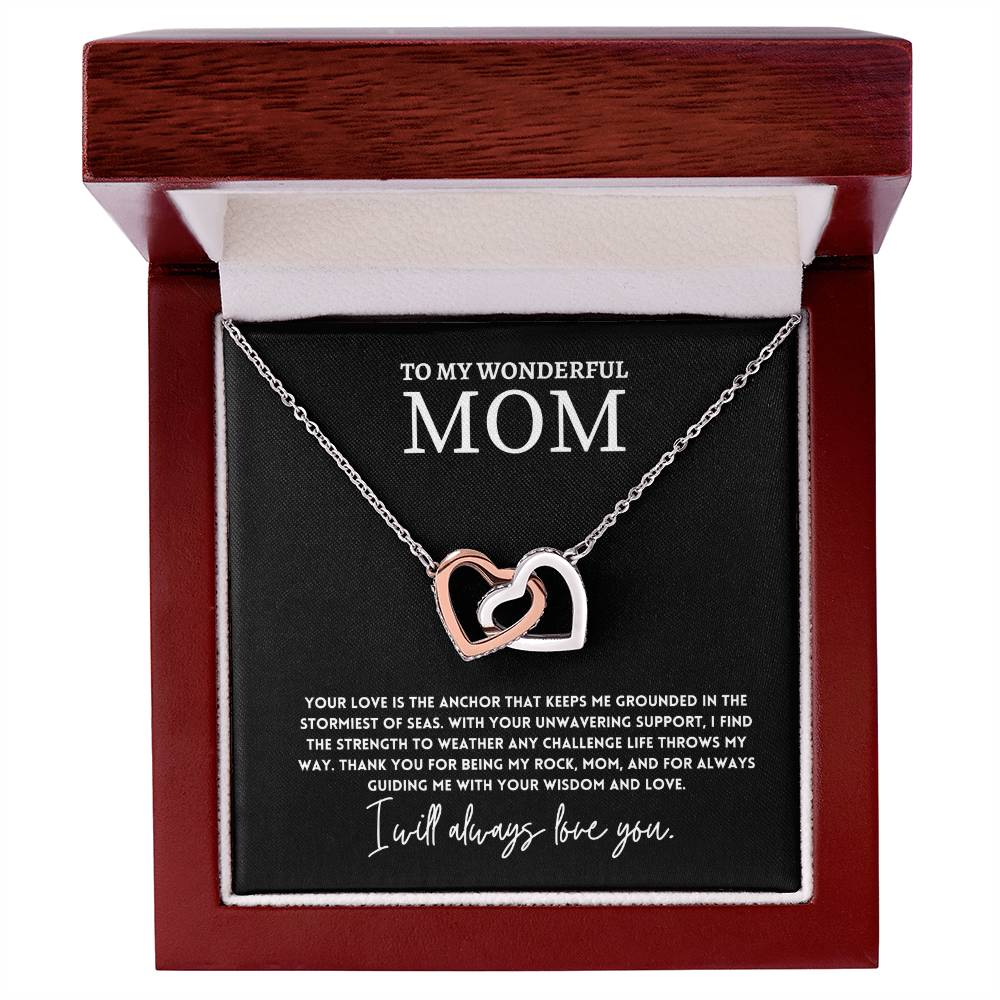 To My Wonderful Mom, Wonderful Necklace Gift Best Necklace Gift You Are My Rock Necklace Gift Thoughtful Necklace Gift Best Mother’s Day Necklace Gift Appreciation Necklace Gift Meaningful Necklace Gift