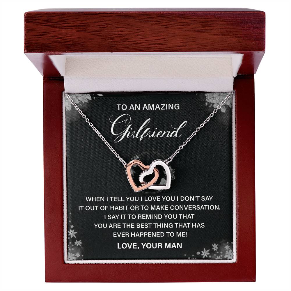 Amazing Girlfriend Necklace – Heart Pendant with Message Card