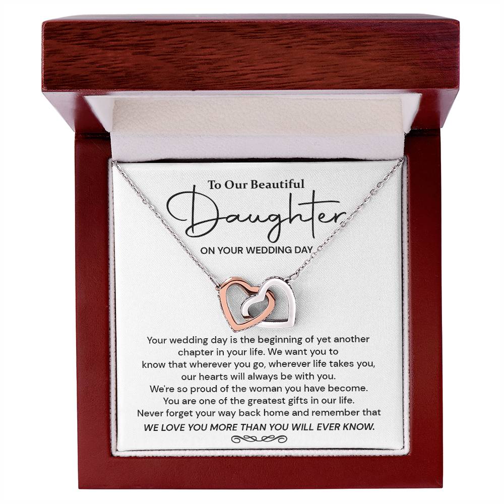 To Our Beautiful Daughter On Your Wedding Day Daughter Wedding Day Gift Wedding Necklace For Daughter Sentimental Wedding Gift For Daughter Meaningful Wedding Gift From Parents Celebrating Daughter On Wedding Day Emotional Gift For Daughter From Parents