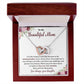 Daughter to Mom Necklace Gift with Message Card Box