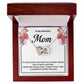 Mom Necklace Gift for Sweet Home Message Card
