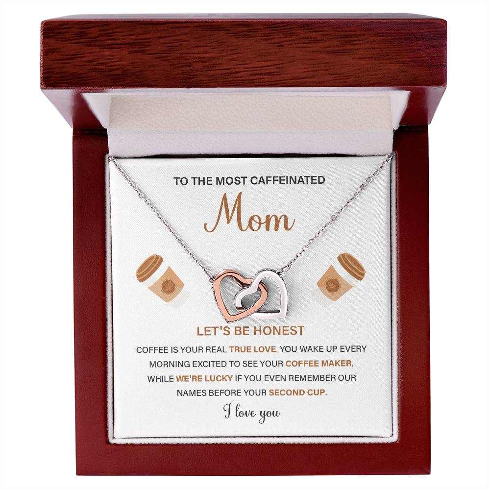 To The Most Caffeinated Mom Caffeinated Mom Necklace Gift Best Mom Ever Necklace Bond With Mom Necklace Spiritual Bond With Mom Necklace Forever Loved Mom Necklace Eternal Bond With Mom Necklace Thoughtful Gift For Mom Unique Gift For Mother-child Bond