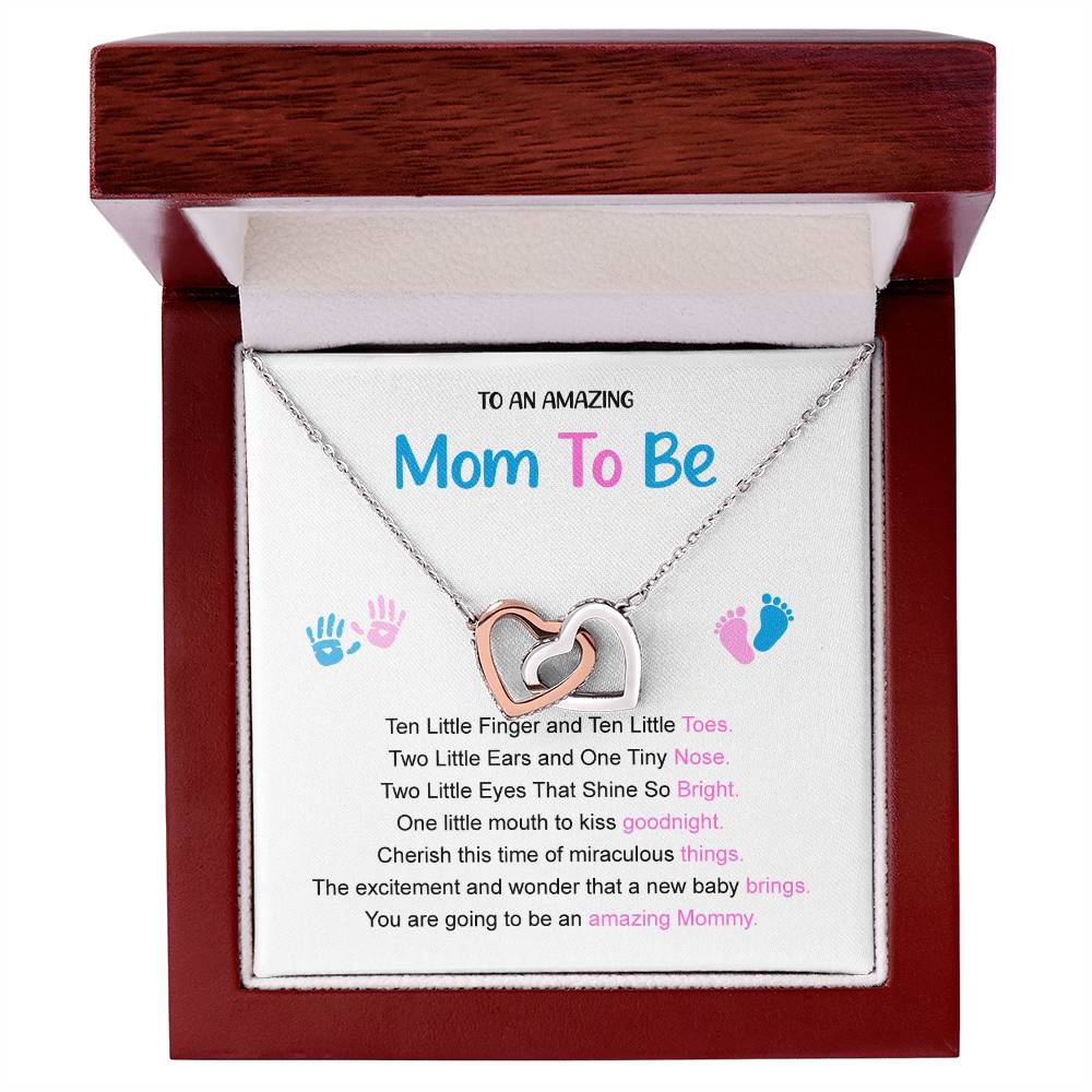 Heart Necklace for Expecting Mom – Baby Poem Gift for Pregnancy