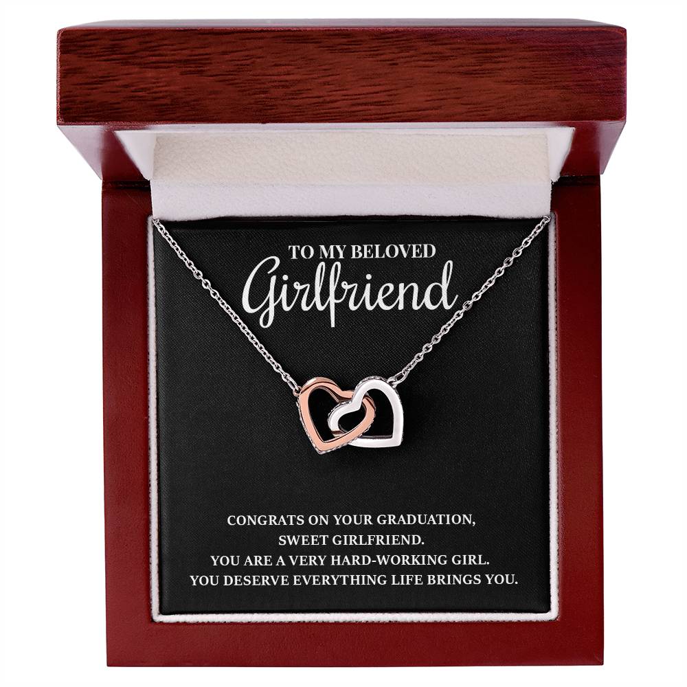 Graduation Necklace Gift for Girlfriend, Heart Design