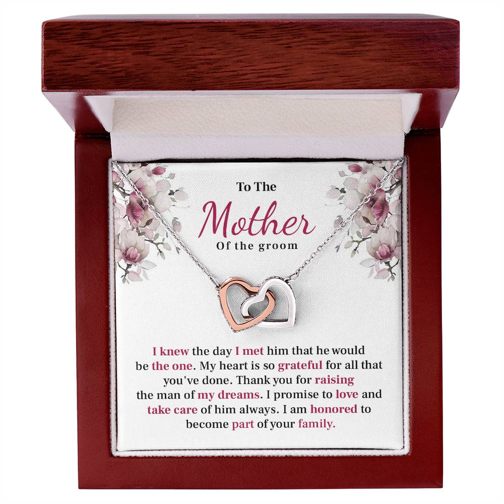 Sentimental Mother of Groom Jewelry With Message Card