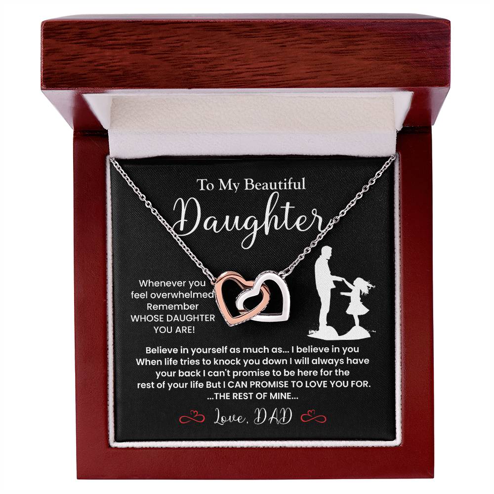 Daughter Gift from Dad – Love & Strength Necklace Message