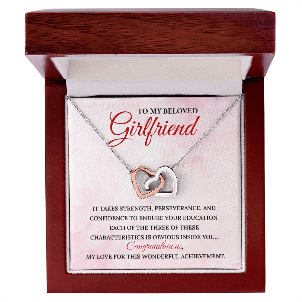 Girlfriend Graduation Necklace with Gift Card