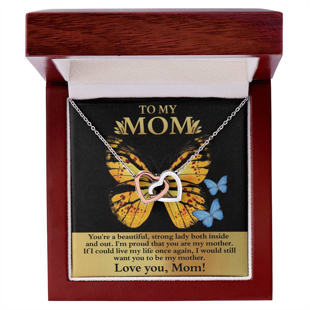 To My Mom Butterfly Necklace Gift – Loving Message from Daughter or Son