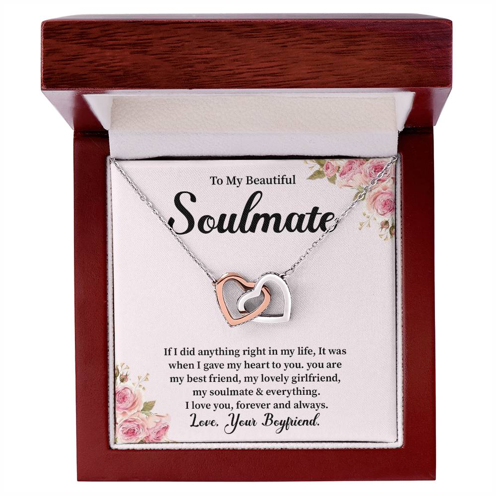 Boyfriend to Girlfriend Soulmate Necklace Gift Box