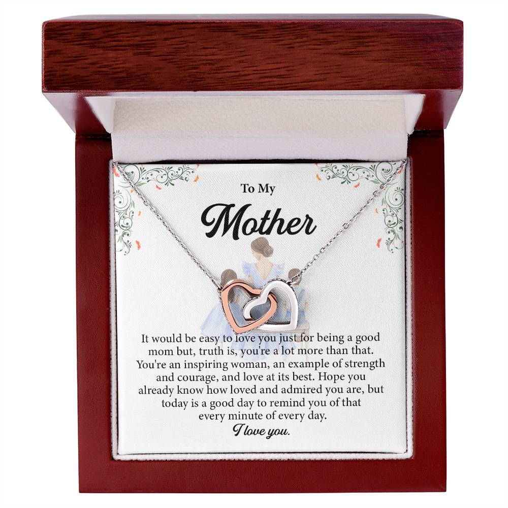 Inspirational Mom Necklace Gift with Message Card Box
