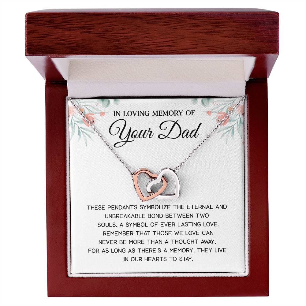 Memorial Necklace for Dad Eternal Bond Tribute Gift