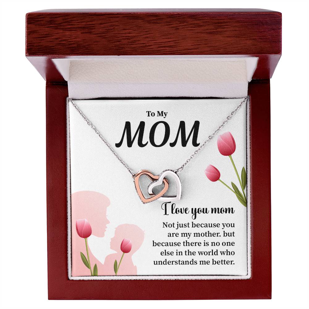 Mother Daughter Necklace Gift with Message Card Inside