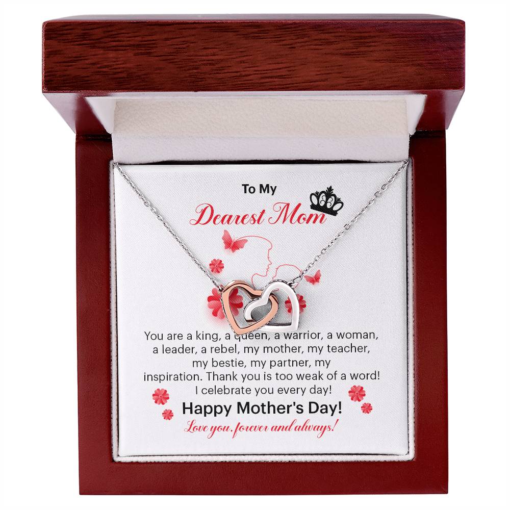 Dearest Mom Necklace Gift – Mother’s Day Message Card