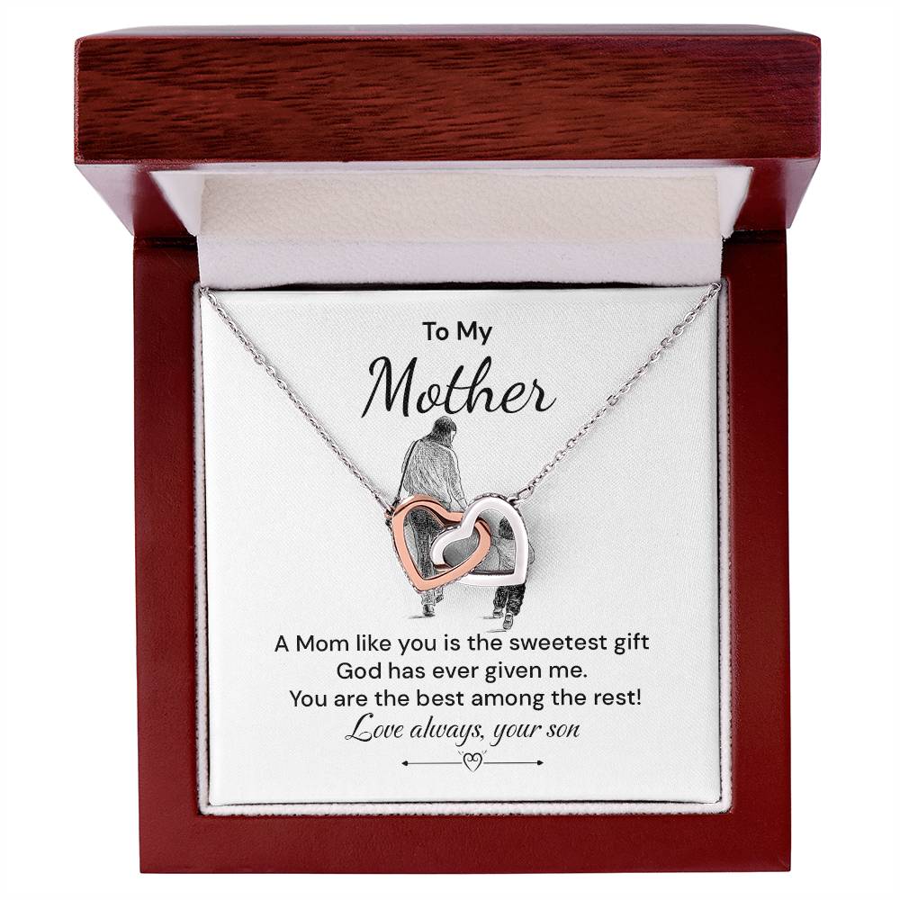 Mother Necklace from Son – Sweet Gift with Message Card