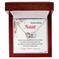 Aunt Necklace Gift for Mother’s Day from Niece with Message Card