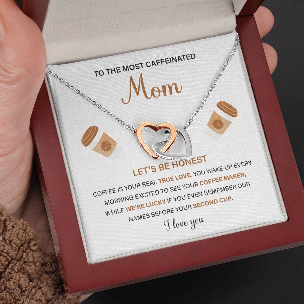 To The Most Caffeinated Mom Caffeinated Mom Necklace Gift Best Mom Ever Necklace Bond With Mom Necklace Spiritual Bond With Mom Necklace Forever Loved Mom Necklace Eternal Bond With Mom Necklace Thoughtful Gift For Mom Unique Gift For Mother-child Bond