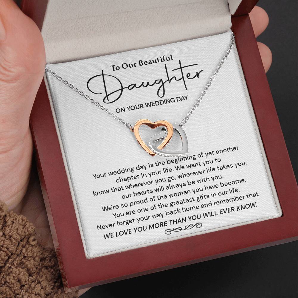 To Our Beautiful Daughter On Your Wedding Day Daughter Wedding Day Gift Wedding Necklace For Daughter Sentimental Wedding Gift For Daughter Meaningful Wedding Gift From Parents Celebrating Daughter On Wedding Day Emotional Gift For Daughter From Parents