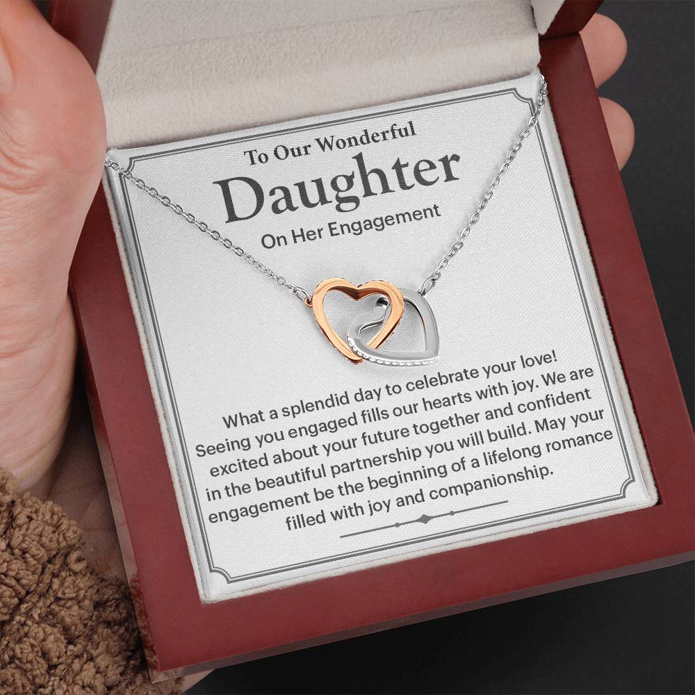 To Our Wonderful Daughter Daughter Engagement Necklace Engagement Gift For Daughter Sentimental Gift For Daughter’s Engagement Jewelry Gift For Daughter’s Engagement Wedding Journey Gift For Daughter Jewelry Gift For Daughter Special Engagement Gift