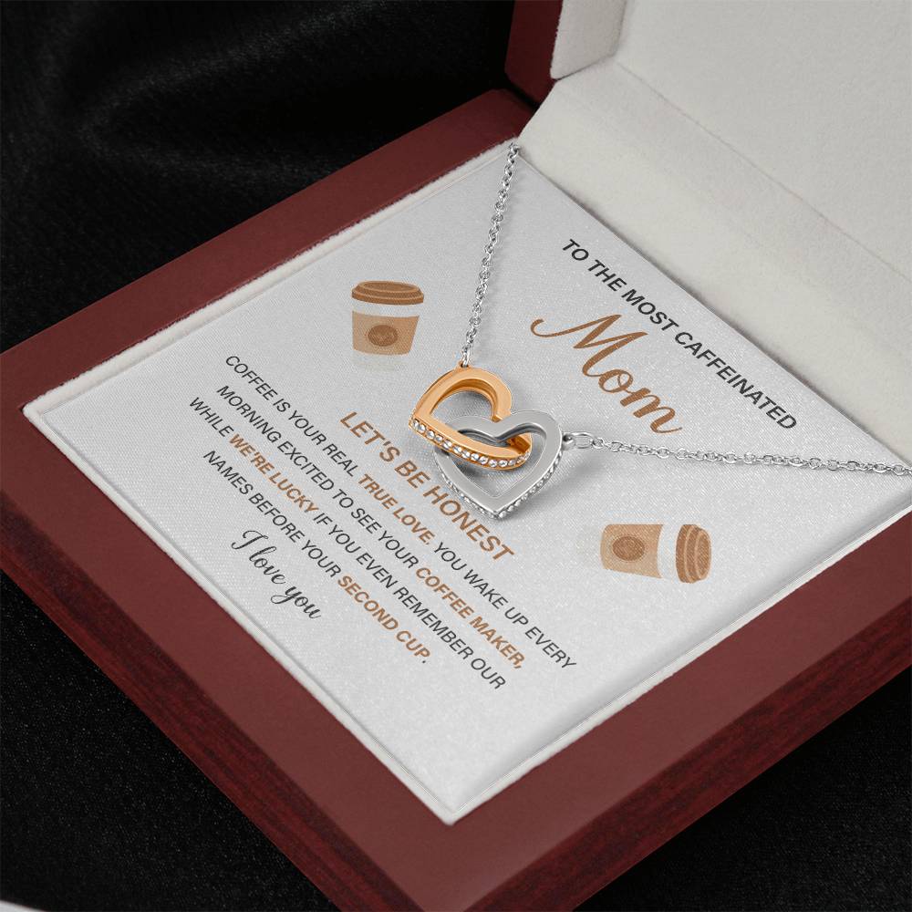 To The Most Caffeinated Mom Caffeinated Mom Necklace Gift Best Mom Ever Necklace Bond With Mom Necklace Spiritual Bond With Mom Necklace Forever Loved Mom Necklace Eternal Bond With Mom Necklace Thoughtful Gift For Mom Unique Gift For Mother-child Bond