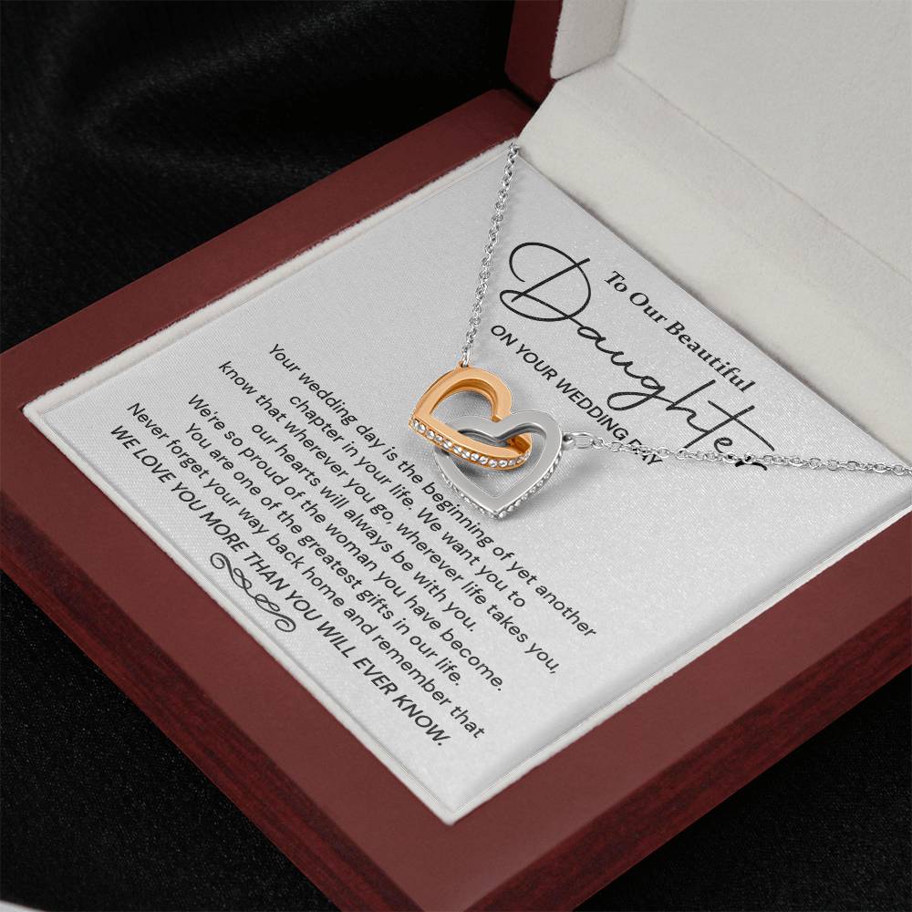 To Our Beautiful Daughter On Your Wedding Day Daughter Wedding Day Gift Wedding Necklace For Daughter Sentimental Wedding Gift For Daughter Meaningful Wedding Gift From Parents Celebrating Daughter On Wedding Day Emotional Gift For Daughter From Parents