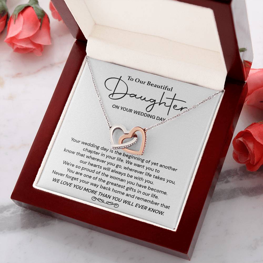 To Our Beautiful Daughter On Your Wedding Day Daughter Wedding Day Gift Wedding Necklace For Daughter Sentimental Wedding Gift For Daughter Meaningful Wedding Gift From Parents Celebrating Daughter On Wedding Day Emotional Gift For Daughter From Parents