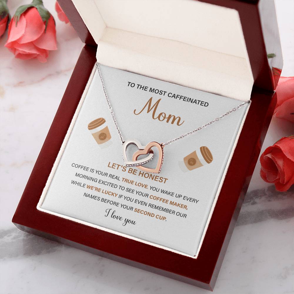 To The Most Caffeinated Mom Caffeinated Mom Necklace Gift Best Mom Ever Necklace Bond With Mom Necklace Spiritual Bond With Mom Necklace Forever Loved Mom Necklace Eternal Bond With Mom Necklace Thoughtful Gift For Mom Unique Gift For Mother-child Bond