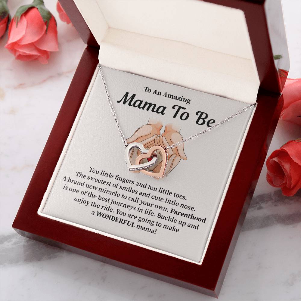 Mama to Be Necklace Gift – Baby Shower Message Card