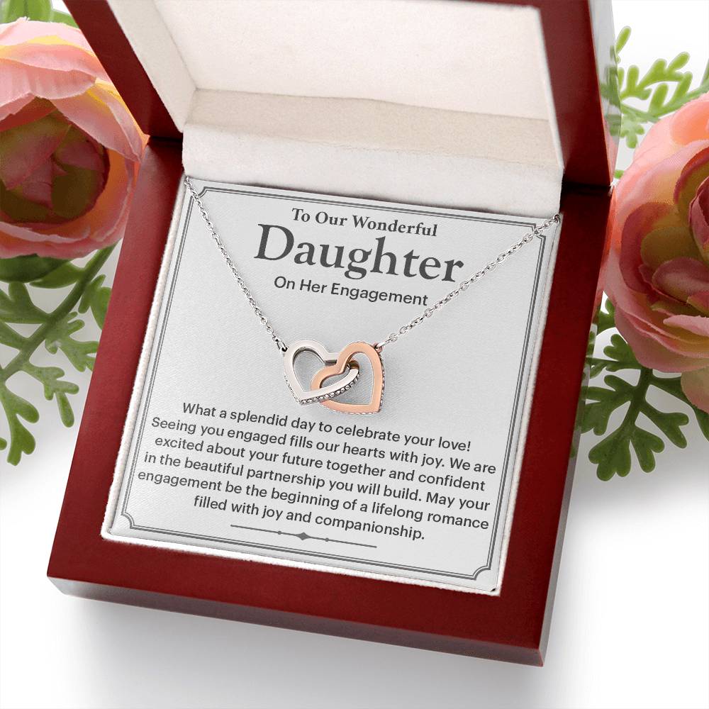 To Our Wonderful Daughter Daughter Engagement Necklace Engagement Gift For Daughter Sentimental Gift For Daughter’s Engagement Jewelry Gift For Daughter’s Engagement Wedding Journey Gift For Daughter Jewelry Gift For Daughter Special Engagement Gift