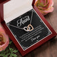 To My Aunt Interlocking Hearts Necklace – Meaningful Gift for Aunt, Appreciation Jewelry, Birthday Gift from Niece or Nephew