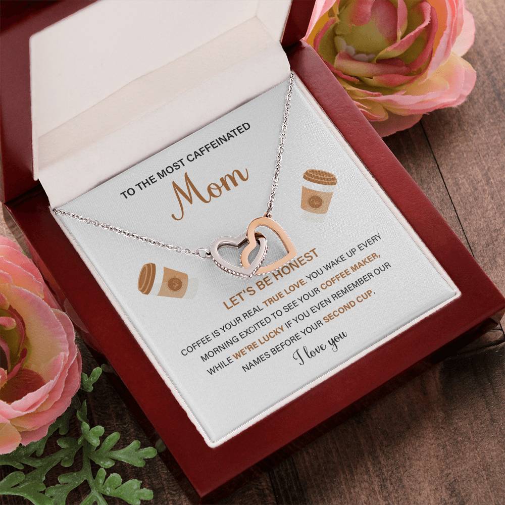 To The Most Caffeinated Mom Caffeinated Mom Necklace Gift Best Mom Ever Necklace Bond With Mom Necklace Spiritual Bond With Mom Necklace Forever Loved Mom Necklace Eternal Bond With Mom Necklace Thoughtful Gift For Mom Unique Gift For Mother-child Bond