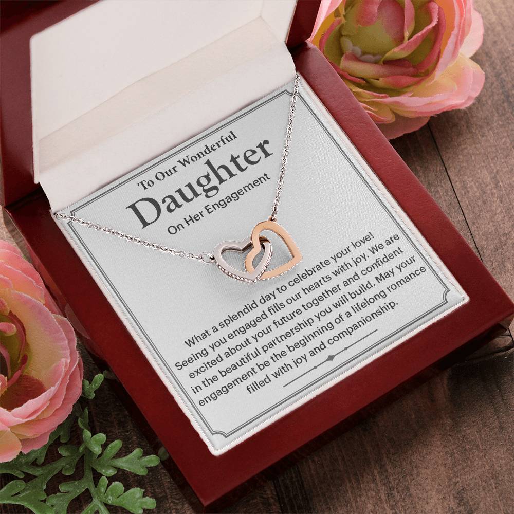 To Our Wonderful Daughter Daughter Engagement Necklace Engagement Gift For Daughter Sentimental Gift For Daughter’s Engagement Jewelry Gift For Daughter’s Engagement Wedding Journey Gift For Daughter Jewelry Gift For Daughter Special Engagement Gift