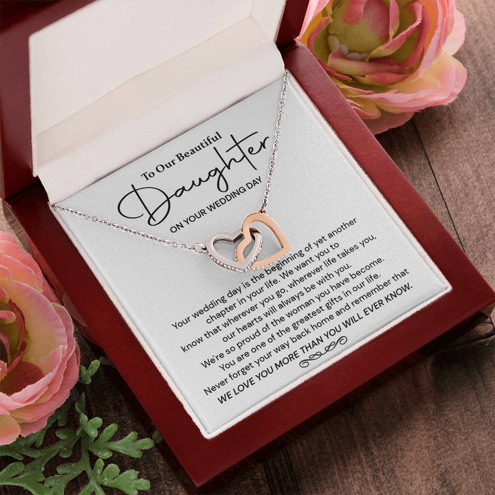 To Our Beautiful Daughter On Your Wedding Day Daughter Wedding Day Gift Wedding Necklace For Daughter Sentimental Wedding Gift For Daughter Meaningful Wedding Gift From Parents Celebrating Daughter On Wedding Day Emotional Gift For Daughter From Parents