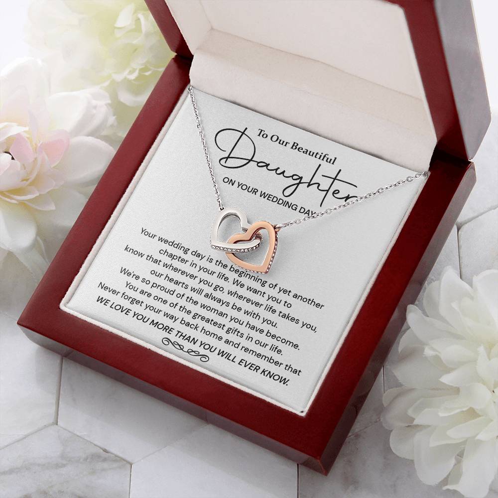 To Our Beautiful Daughter On Your Wedding Day Daughter Wedding Day Gift Wedding Necklace For Daughter Sentimental Wedding Gift For Daughter Meaningful Wedding Gift From Parents Celebrating Daughter On Wedding Day Emotional Gift For Daughter From Parents