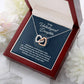 Unbiological Daughter Gift – Interlocking Hearts Necklace