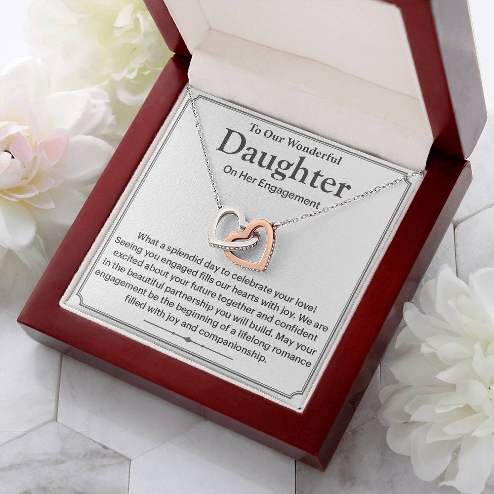 To Our Wonderful Daughter Daughter Engagement Necklace Engagement Gift For Daughter Sentimental Gift For Daughter’s Engagement Jewelry Gift For Daughter’s Engagement Wedding Journey Gift For Daughter Jewelry Gift For Daughter Special Engagement Gift