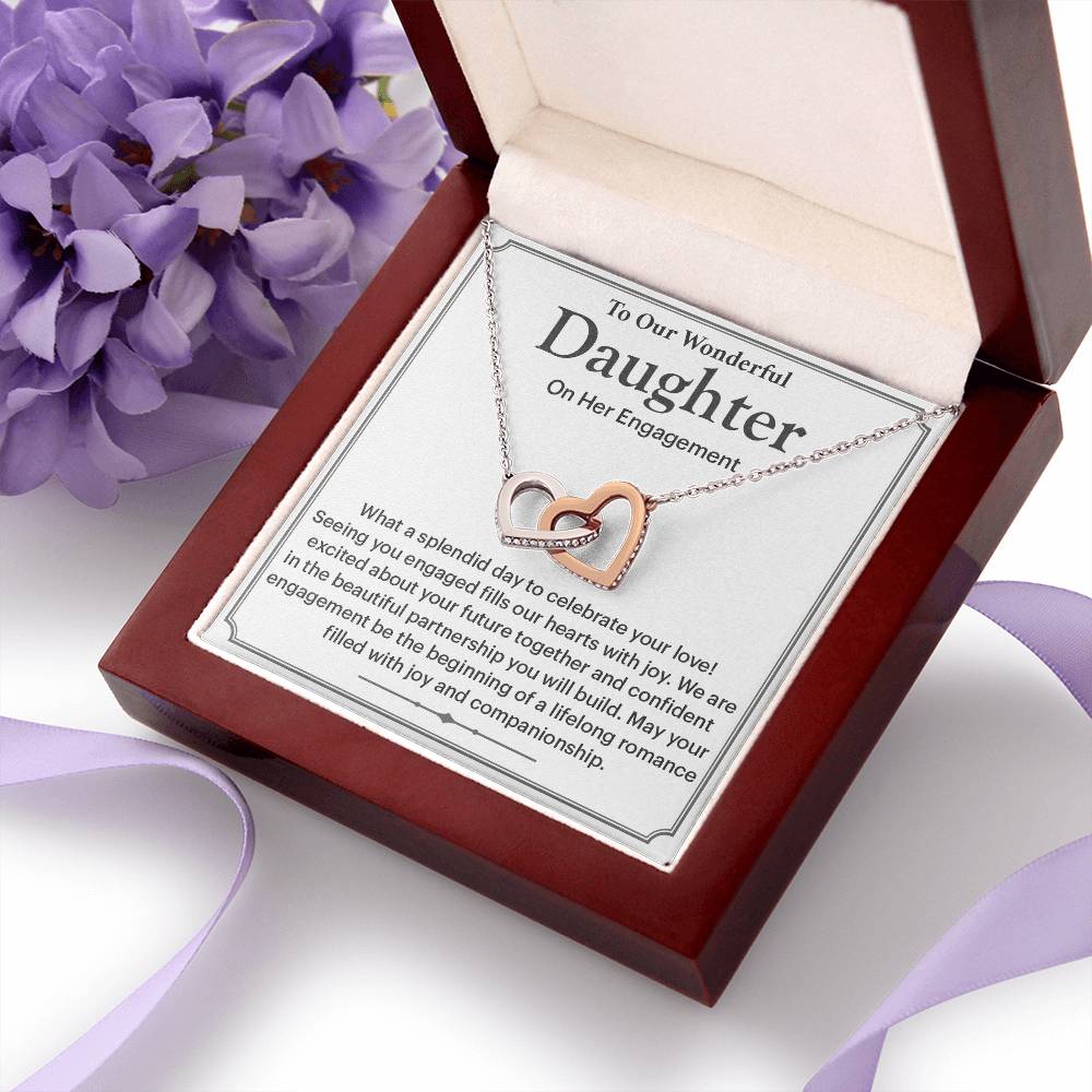 To Our Wonderful Daughter Daughter Engagement Necklace Engagement Gift For Daughter Sentimental Gift For Daughter’s Engagement Jewelry Gift For Daughter’s Engagement Wedding Journey Gift For Daughter Jewelry Gift For Daughter Special Engagement Gift